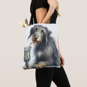 Irish Wolfhound mit Soda Tasche