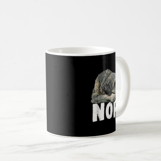 Irish Wolfhound Nope Funny Lazy Pet Dog Cute Kaffeetasse (VorderseiteRechts)