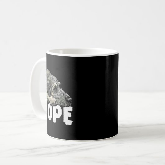 Irish Wolfhound Nope Funny Lazy Pet Dog Cute  Kaffeetasse (Vorderseite Links)