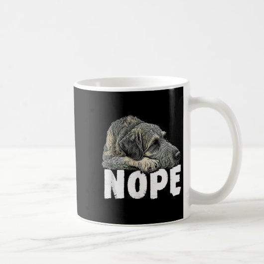 Irish Wolfhound Nope Funny Lazy Pet Dog Cute Kaffeetasse (Rechts)