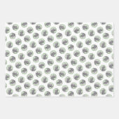 Irish Wolfhound Painting Gray Original Dog Art Geschenkpapier Set (Vorderseite 2)