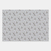 Irish Wolfhound Painting Gray Original Dog Art Geschenkpapier Set (Vorderseite 3)