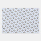 Irish Wolfhound Painting Gray Original Dog Art Geschenkpapier Set (Vorderseite)