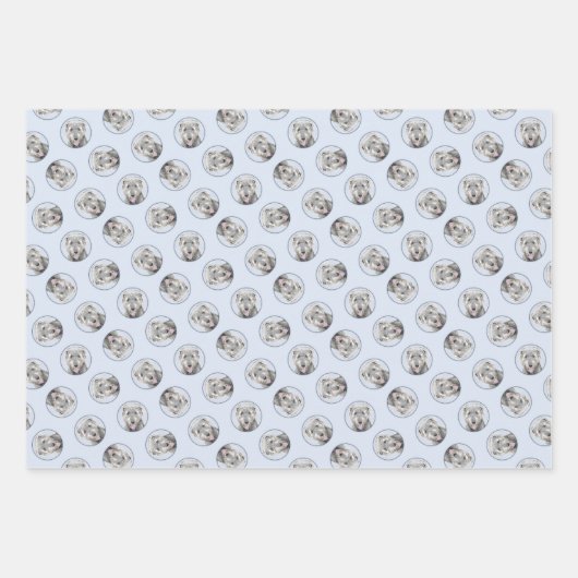Irish Wolfhound Painting Gray Original Dog Art Geschenkpapier Set (Vorderseite)