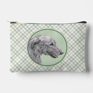 Irish Wolfhound Painting Gray Original Dog Art Zubehörtasche