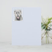 Irish Wolfhound Painting - Niedliche Original Dog (Stehend Vorderseite)