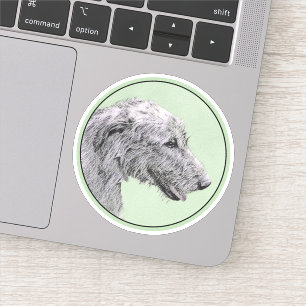 Irish Wolfhound Painting - Niedliche Original Dog  Aufkleber