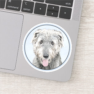 Irish Wolfhound Painting - Niedliche Original Dog  Aufkleber