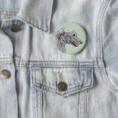 Irish Wolfhound Painting - Niedliche Original Dog  Button (Beispiel)