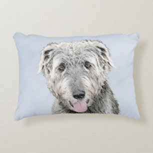 Irish Wolfhound Painting - Niedliche Original Dog Dekokissen