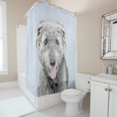 Irish Wolfhound Painting - Niedliche Original Dog  Duschvorhang (Beispiel)