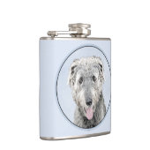Irish Wolfhound Painting - Niedliche Original Dog Flachmann (Rechts)