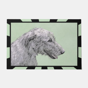 Irish Wolfhound Painting - Niedliche Original Dog Fußmatte