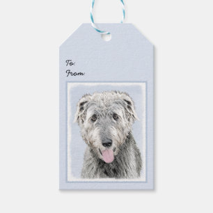 Irish Wolfhound Painting - Niedliche Original Dog  Geschenkanhänger