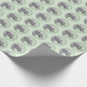 Irish Wolfhound Painting - Niedliche Original Dog  Geschenkpapier (Ecke)