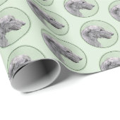 Irish Wolfhound Painting - Niedliche Original Dog Geschenkpapier (Rolleneckpunkt)