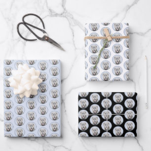 Irish Wolfhound Painting - Niedliche Original Dog Geschenkpapier Set