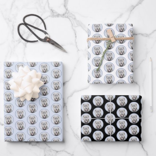 Irish Wolfhound Painting - Niedliche Original Dog Geschenkpapier Set (Vorderseite)