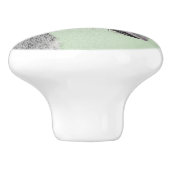 Irish Wolfhound Painting - Niedliche Original Dog Keramikknauf (Seitenansicht)