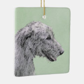 Irish Wolfhound Painting - Niedliche Original Dog  Keramikornament (Rechts)