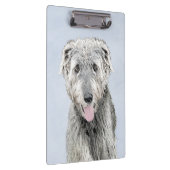 Irish Wolfhound Painting - Niedliche Original Dog  Klemmbrett (Rechts)