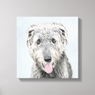 Irish Wolfhound Painting - Niedliche Original Dog  Leinwanddruck
