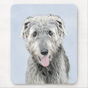 Irish Wolfhound Painting - Niedliche Original Dog Mousepad