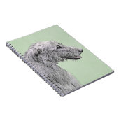 Irish Wolfhound Painting - Niedliche Original Dog  Notizblock (Rechte Seite)