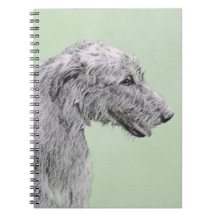 Irish Wolfhound Painting - Niedliche Original Dog Notizblock