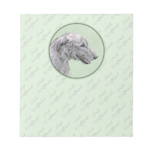 Irish Wolfhound Painting - Niedliche Original Dog  Notizblock