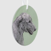 Irish Wolfhound Painting - Niedliche Original Dog Ornament (Vorderseite)