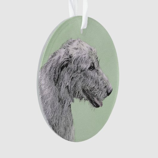 Irish Wolfhound Painting - Niedliche Original Dog  Ornament (Vorderseite)