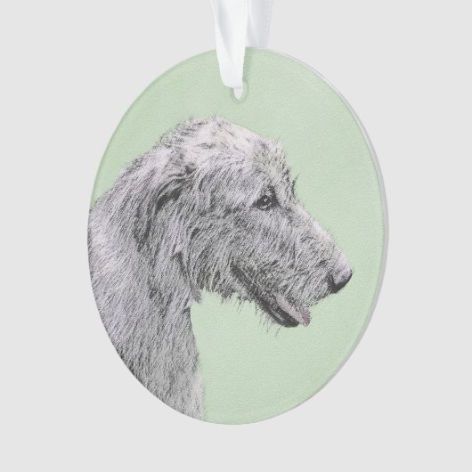 Irish Wolfhound Painting - Niedliche Original Dog Ornament (Vorderseite)