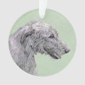 Irish Wolfhound Painting - Niedliche Original Dog Ornament (Vorderseite)
