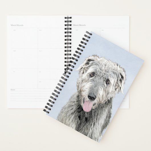 Irish Wolfhound Painting - Niedliche Original Dog Planer (Anzeige)