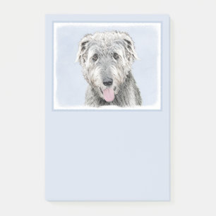 Irish Wolfhound Painting - Niedliche Original Dog Post-it Klebezettel