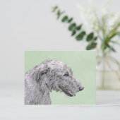 Irish Wolfhound Painting - Niedliche Original Dog Postkarte (Stehend Vorderseite)