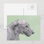 Irish Wolfhound Painting - Niedliche Original Dog Postkarte (Vorne/Hinten)