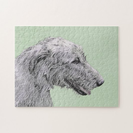 Irish Wolfhound Painting - Niedliche Original Dog Puzzle (Horizontal)
