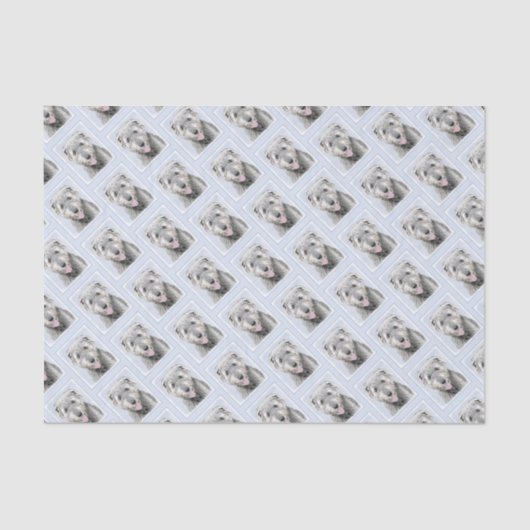 Irish Wolfhound Painting - Niedliche Original Dog Seidenpapier (Vorderseite)