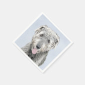 Irish Wolfhound Painting - Niedliche Original Dog Serviette (Ecke)