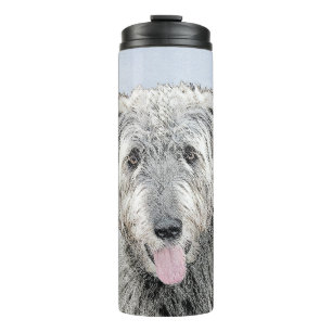 Irish Wolfhound Painting - Niedliche Original Dog  Thermosbecher