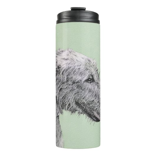 Irish Wolfhound Painting - Niedliche Original Dog Thermosbecher (Vorderseite)