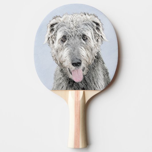 Irish Wolfhound Painting - Niedliche Original Dog Tischtennis Schläger (Vorderseite)