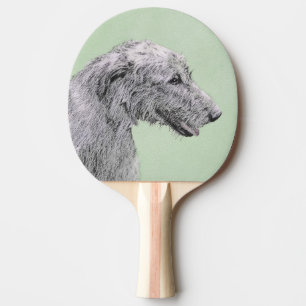 Irish Wolfhound Painting - Niedliche Original Dog  Tischtennis Schläger