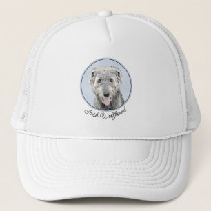 Irish Wolfhound Painting - Niedliche Original Dog Truckerkappe