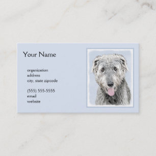 Irish Wolfhound Painting - Niedliche Original Dog  Visitenkarte