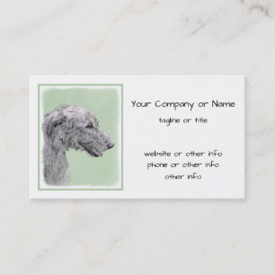 Irish Wolfhound Painting - Niedliche Original Dog  Visitenkarte
