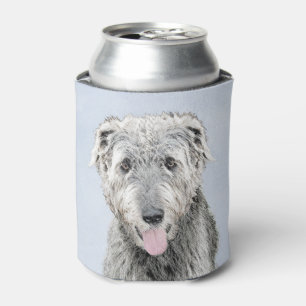 Irish Wolfhound Painting - Niedliche Original Hund Dosenkühler