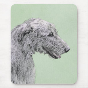 Irish Wolfhound Painting - Niedliche Original Hund Mousepad